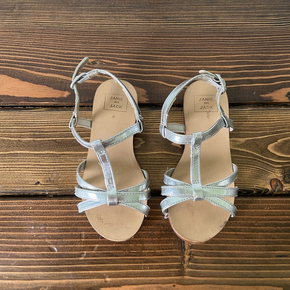 Janie and Jack Silver Strappy Sandal.